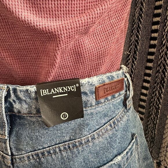 New with tags Blank NYC Distressed Denim High Waisted Cut Off Shorts - Picture 8 of 14